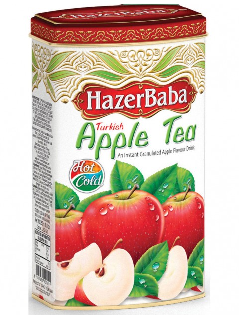 Hazer Baba Turkish Apple Tea 250g TIN - Instant Granulated Apple Flavour Drink