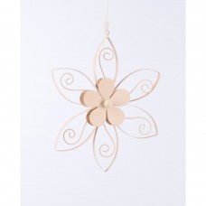 Peach 17X14X3CM METAL FLOWER HANGER