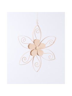 Peach 17X14X3CM METAL FLOWER HANGER