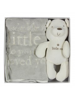 Bambino Bear & Blanket Set - Twinkle Twinkle