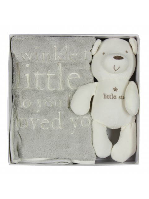 Bambino Bear & Blanket Set - Twinkle Twinkle